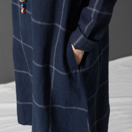 European & American Cotton and Linen Dress for Women