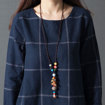 European & American Cotton and Linen Dress for Women
