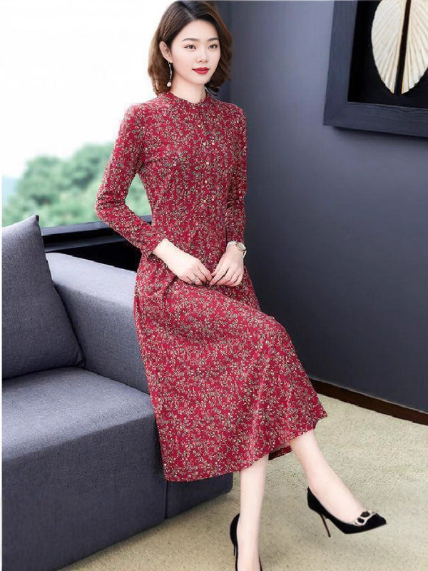 European & American Autumn and Winter Middle-Aged Lady Long Skirt