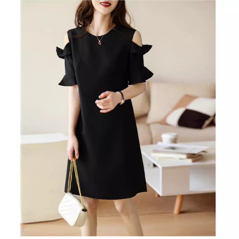 European & American Summer  Women's Lotus Leaf Sleeve Dress