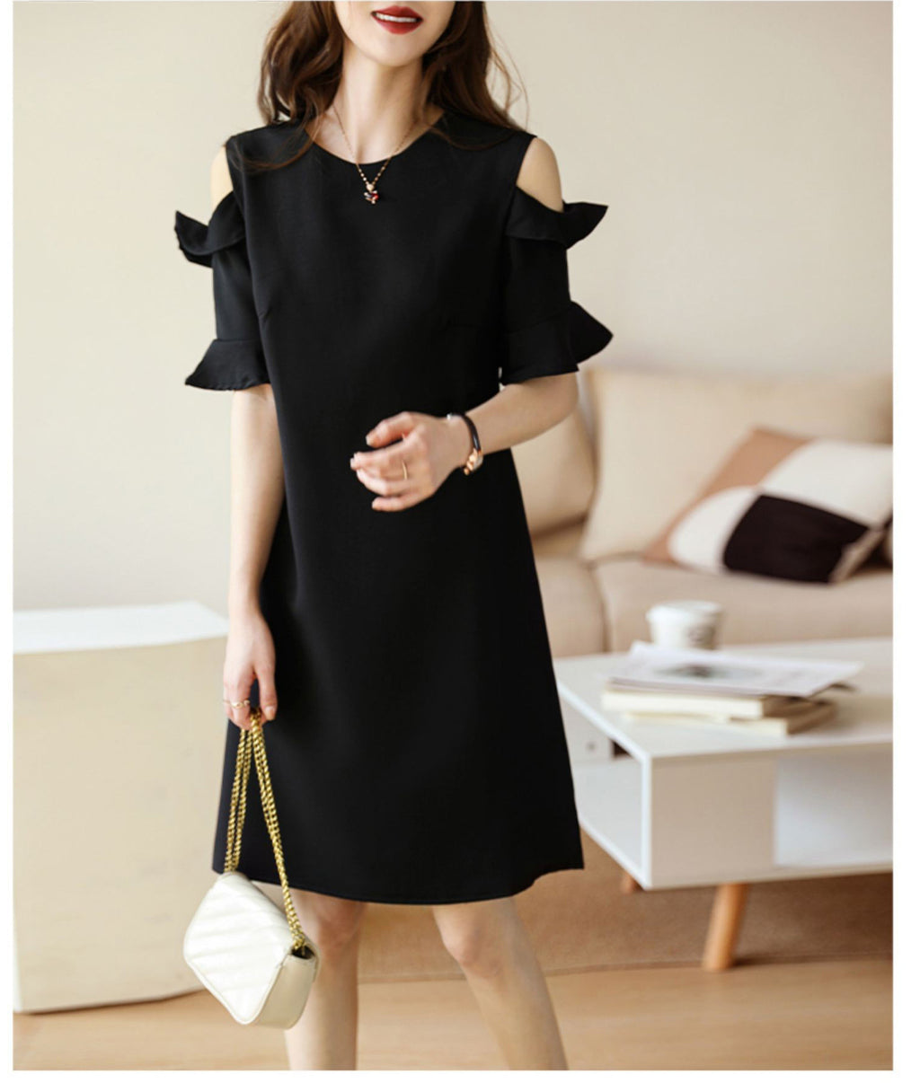 European & American Summer  Women's Lotus Leaf Sleeve Dress