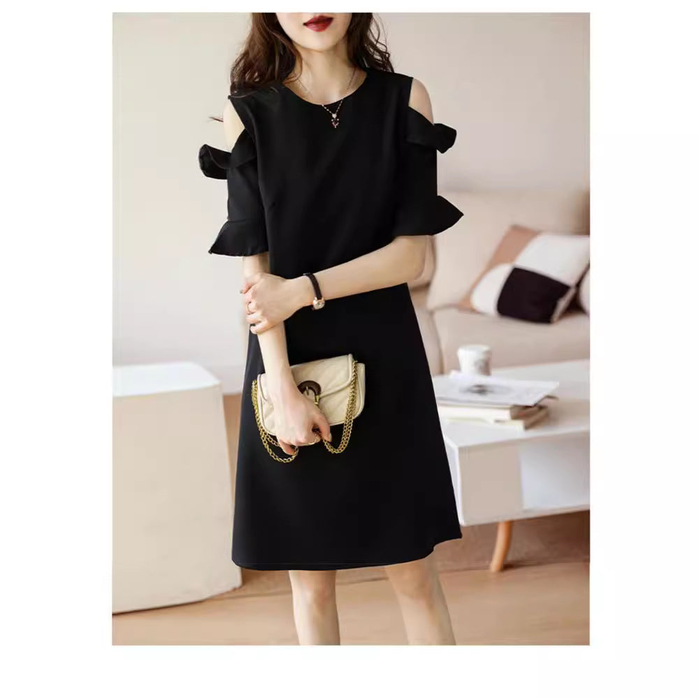 European & American Summer  Women's Lotus Leaf Sleeve Dress