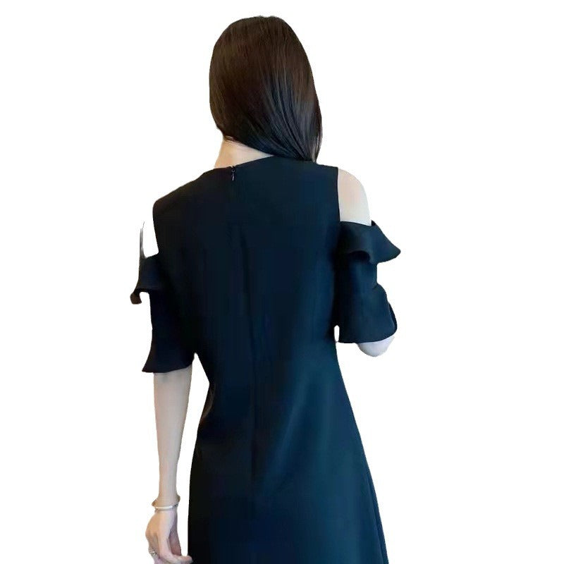 European & American Summer  Women's Lotus Leaf Sleeve Dress