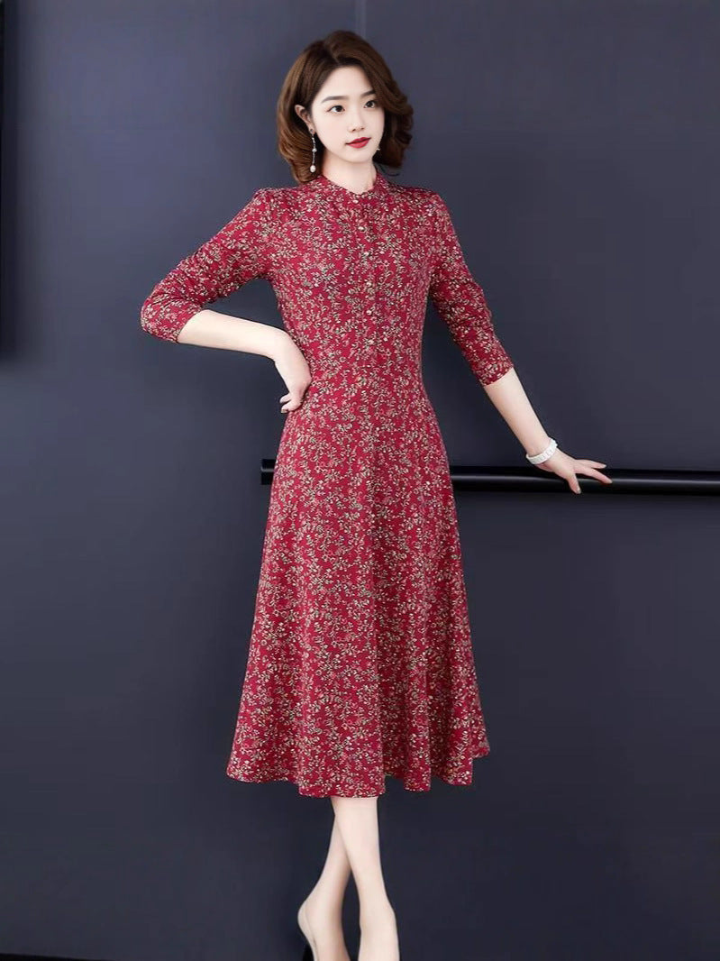 European & American Autumn and Winter Middle-Aged Lady Long Skirt
